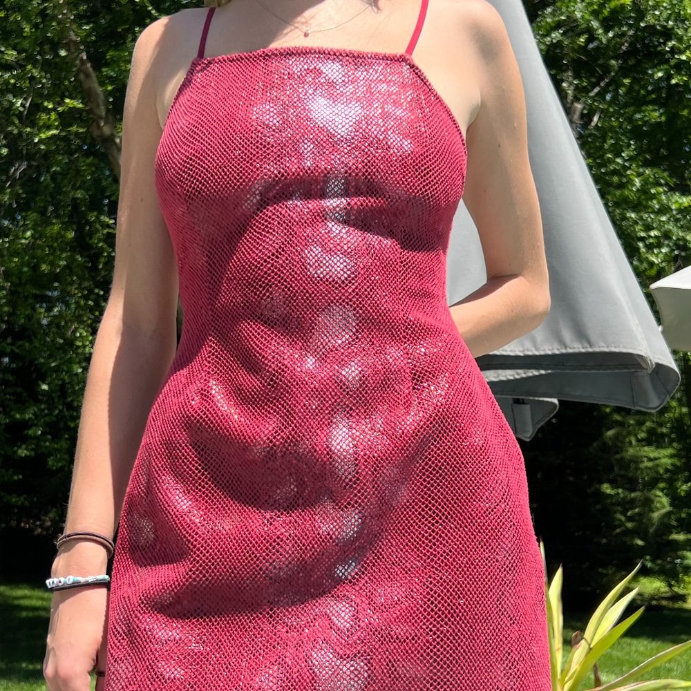 Red Snakeprint Dress